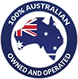 100 percent Australian owned badge